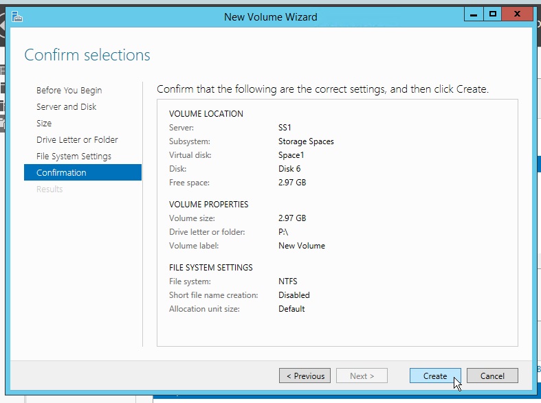 Windows Storage Spaces 9