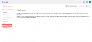 google attack site report